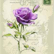 Схема вышивки «post_card_rose»