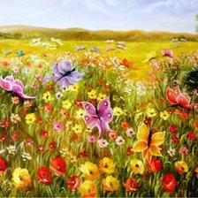 Схема вышивки «пейзаж»