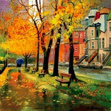 Схема вышивки «Осенний дождь»