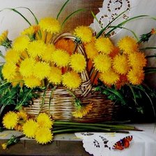 Схема вышивки «одуванчики»