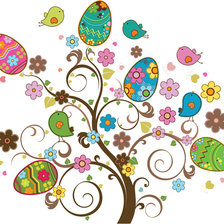 Схема вышивки «Пасхальное древо»