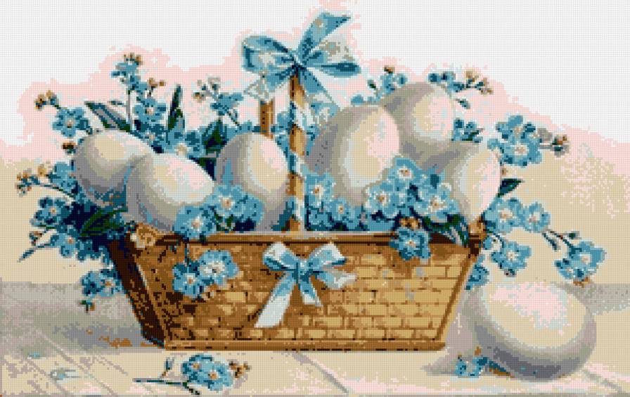 Пасхальная корзинка - пасха, корзинка, яйцо - предпросмотр