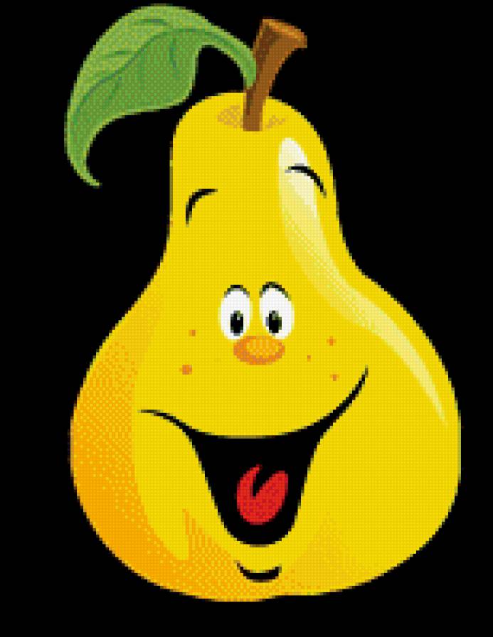 Улыбающяяся груша - фрукты, гамма, груша - предпросмотр
