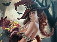 Схема вышивки «ведьмочка»