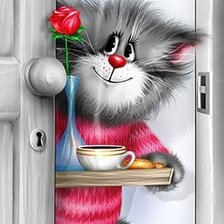 Схема вышивки «котик 3»