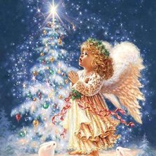 Схема вышивки «Рождественский ангел»