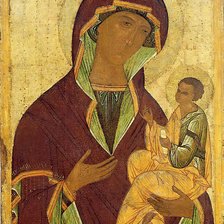 Схема вышивки «Богоматерь с младенцем»