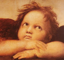 Схема вышивки «Задумчивый ангелочек»