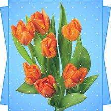 Схема вышивки «Тюльпаны»
