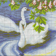 Схема вышивки «лебеди»