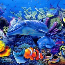 Схема вышивки «краски морского дна»