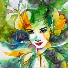 Схема вышивки «Лицо девушки»