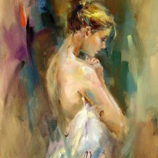 Схема вышивки «Девушка»