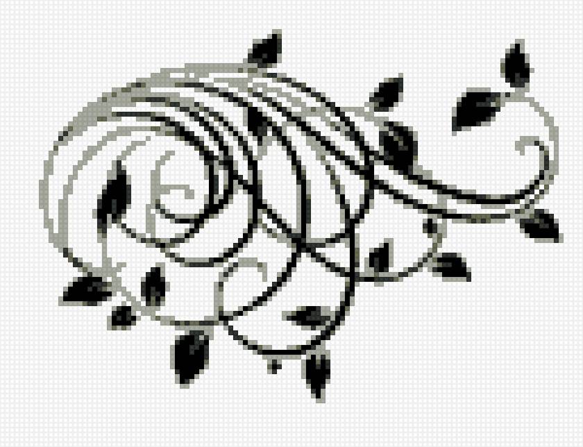 вензель - вензель, монохром, скатерть, кухня - предпросмотр