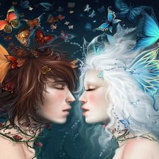 Схема вышивки «притяжение противоположностей»