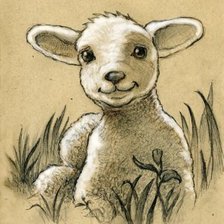 Схема вышивки «Ягнёнок»