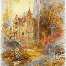 Схема вышивки «Сказочный замок»