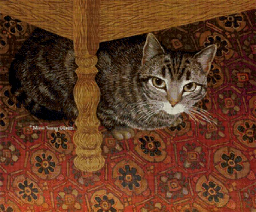 спрятался - кот, котики, коты - предпросмотр