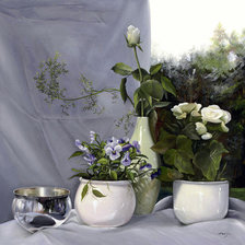 Схема вышивки «Натюрморт на окне»