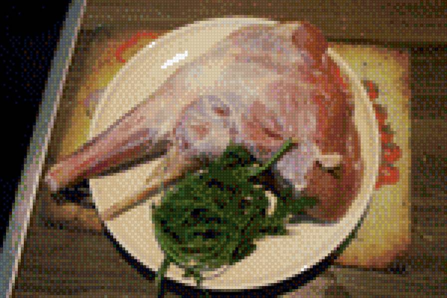 приятного аппетита - окорок, блюдо, индюшка, мясо, еда - предпросмотр