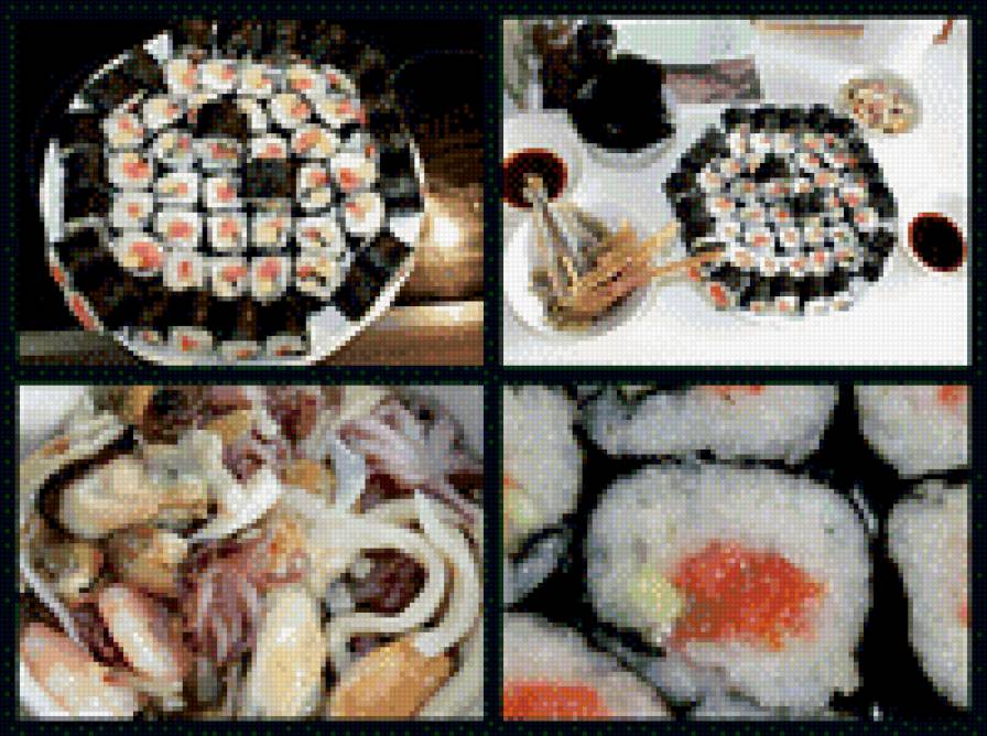 приятного аппетита - еда, суши, роллы, коллаж, кухня - предпросмотр