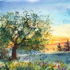 Схема вышивки «акварели»