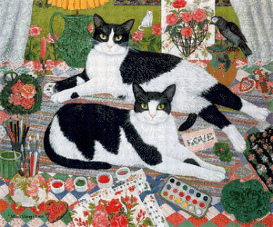 парочка - котики, коты - предпросмотр