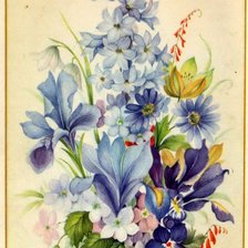 Схема вышивки «винтажный букет»