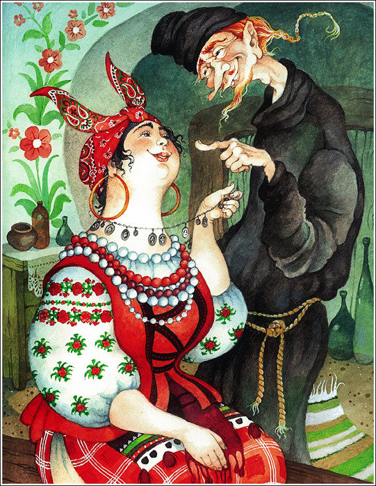 Пани Солоха - украина, солоха, сказка, забавные картинки, ночь перед рождеством - оригинал