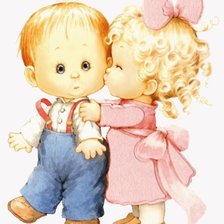 Схема вышивки «Первый поцелуй»