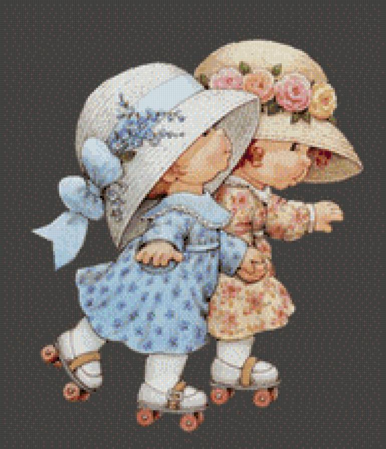 Девочки на роликах - ролики, девочки - предпросмотр