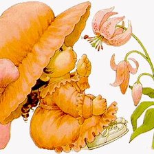 Схема вышивки «малышка и цветок»