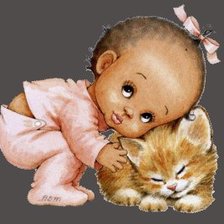 Схема вышивки «мулатка и котенок»