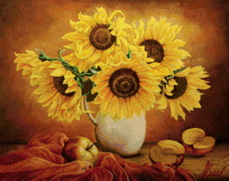 Ваза#Подсолнухи# - предпросмотр