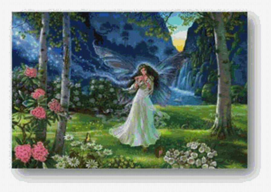 Девушка-весна - девушка, весна, пейзаж - предпросмотр