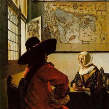 Схема вышивки «El oficial y muchacha sonrriente»