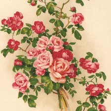 Схема вышивки «старая открытка "Розочки"»