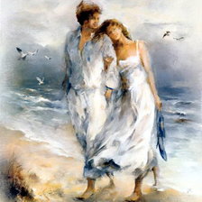 Схема вышивки «двое»