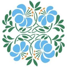 Схема вышивки «незабудки»