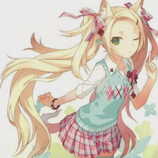 Схема вышивки «аниме девушка»