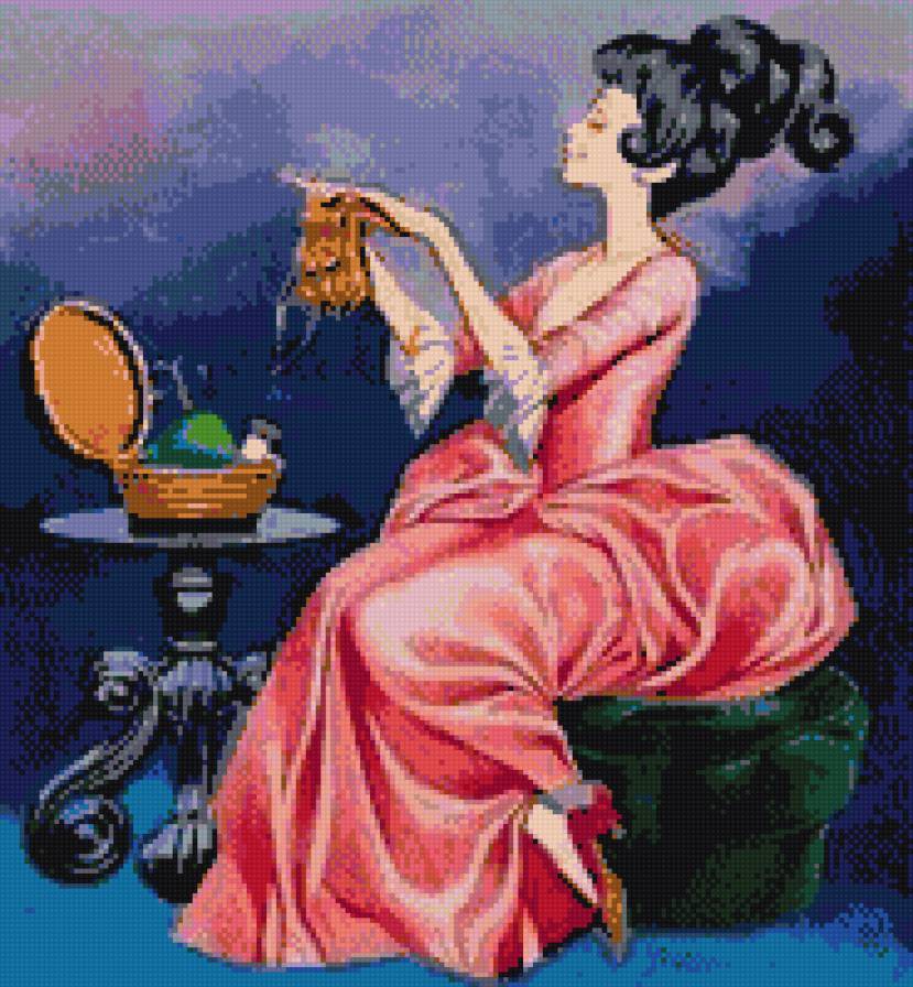 дамочка - девушка, рукодельница - предпросмотр