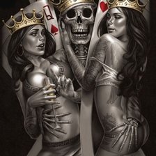 Схема вышивки «карты череп»