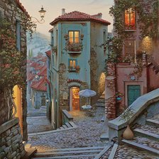 Схема вышивки «Вечерний город»