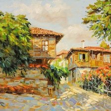 Схема вышивки «Юлиан Кръстев. Созополски следобед»