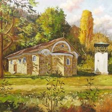 Схема вышивки «Юлиан Кръстев. Църквата в Трекляно»