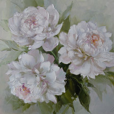 Схема вышивки «Белые пионы»