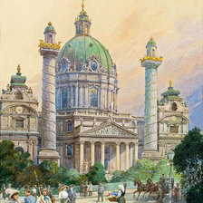 Схема вышивки «городской пейзаж»