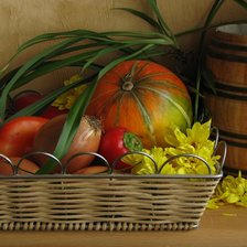 Схема вышивки «натюрморт с тыквой»