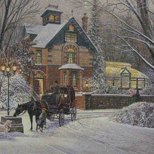 Схема вышивки «тихий вечер»