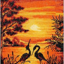 Схема вышивки «вечер лета»